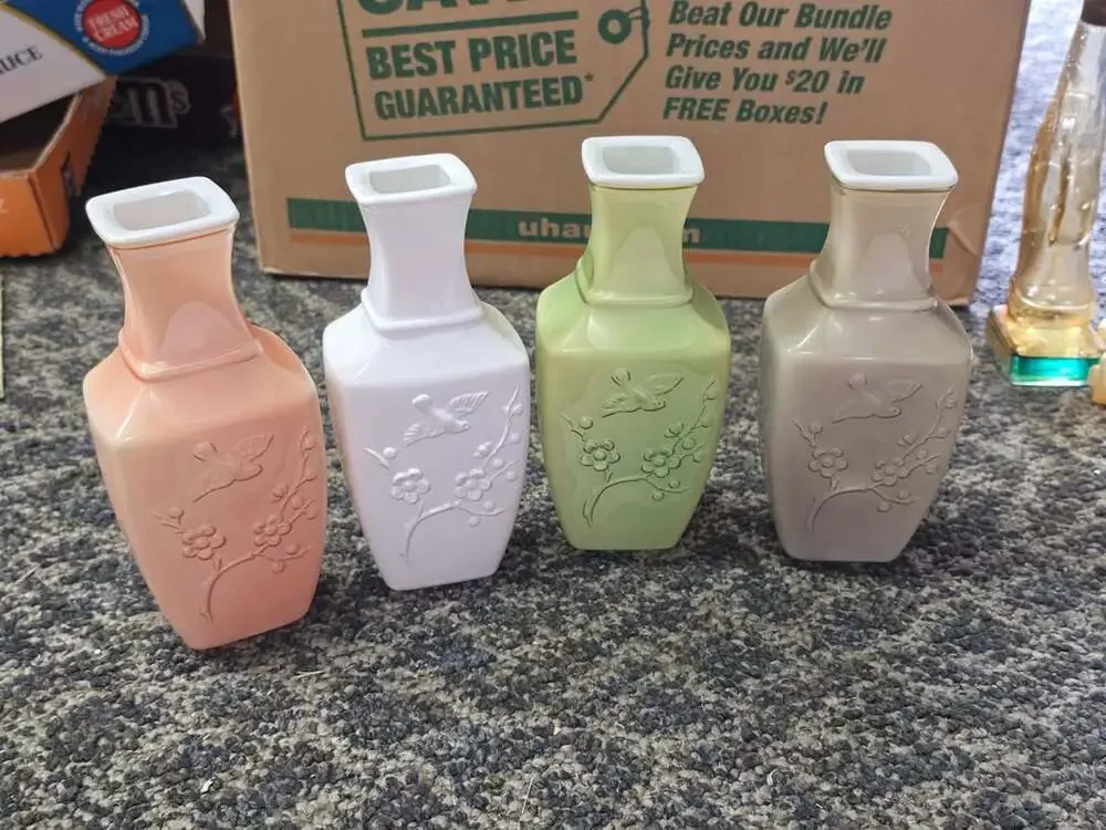 Lenox Ming Blossom Bud Vase Set 4 Assorted